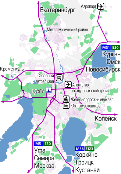 Карта металлургического района